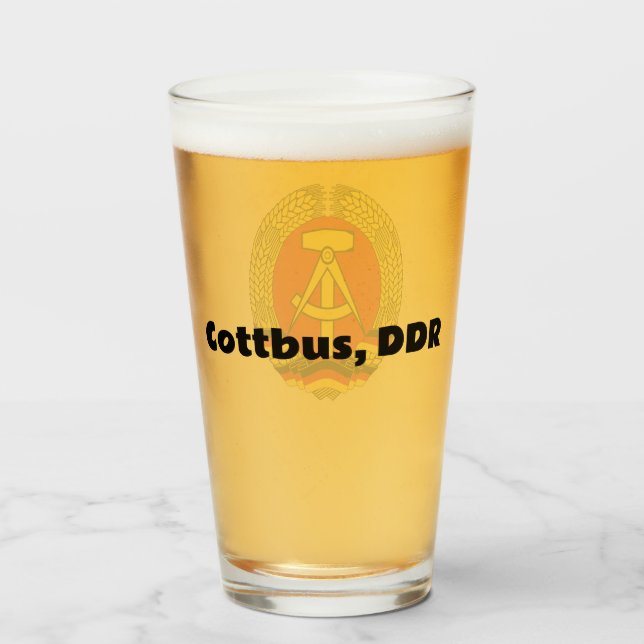 Cottbus, DDR, DDR Ossi Glas (Rückseite (gefüllt))