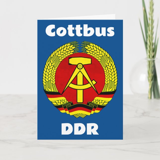 Cottbus, DDR - Deutsche Demokratische Republik Dankeskarte (Vorderseite)