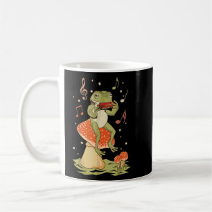 Cottecore Frosch Spiel Harmonica Player Mushroom Kaffeetasse