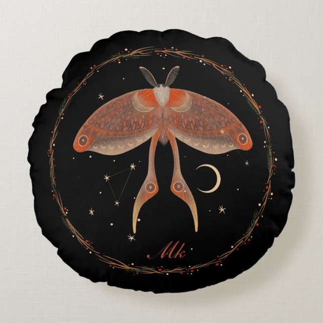 Cottecore Moth Personalisiert Throw Kissen (Vorderseite)