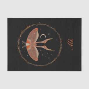 Cottecore Moth Personalisiert Throw Kissen Seidenpapier