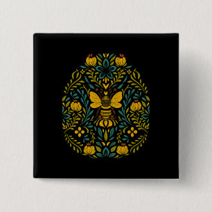 CottemCore Boho Blume Skandinavische Folklorekunst Button