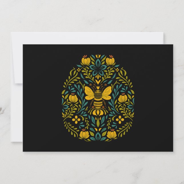 CottemCore Boho Blume Skandinavische Folklorekunst Einladung (Vorderseite)