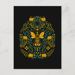 CottemCore Boho Blume Skandinavische Folklorekunst Feiertagspostkarte