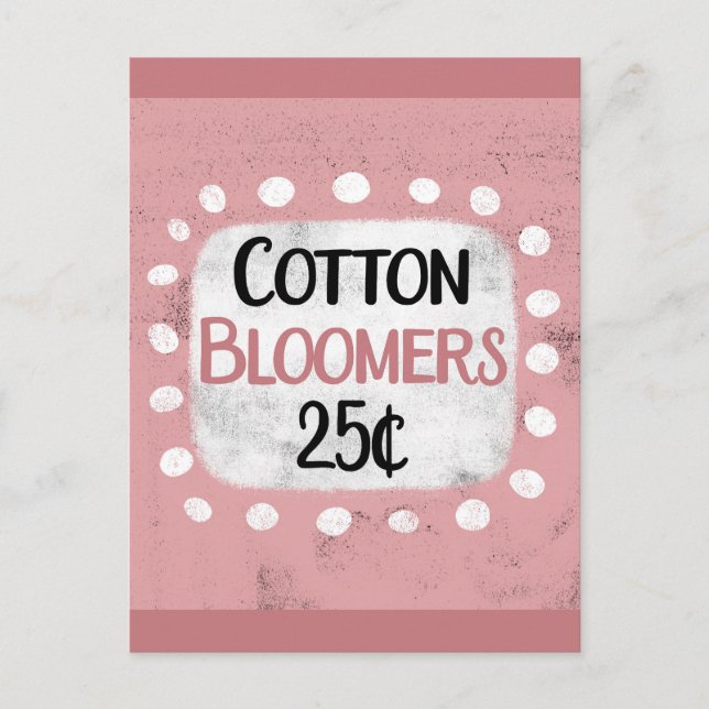 Cotton Bloomer 25 Cent Postkarte (Vorderseite)