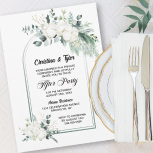 Cotton Blume Eukalyptus Arch Hochzeitsempfang Einladung