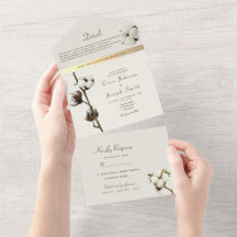Cotton-Blume-Hochzeit