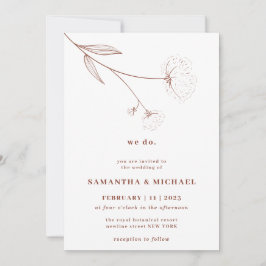 Cotton Blume Terracotta Indie Botanische wir tun Einladung