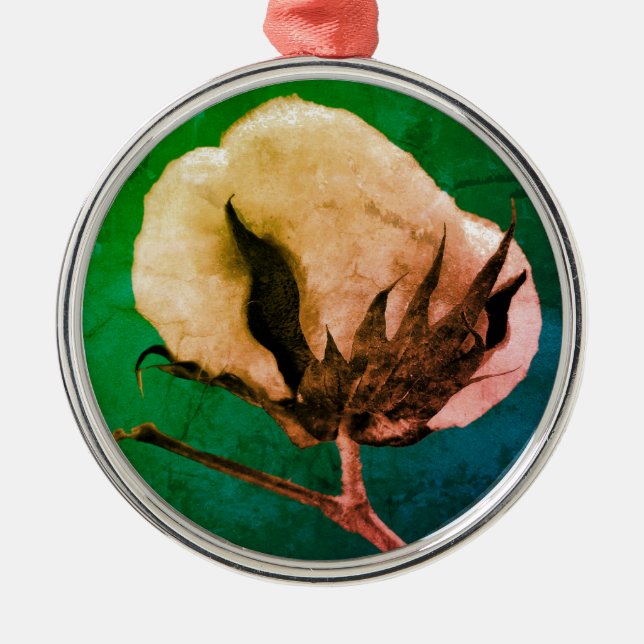 Cotton Boll Ornament Aus Metall (Vorne)