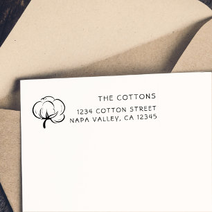 Cotton-Bolzen-Symbol Rücksendeadresse von Famili Permastempel