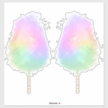 Cotton candelpastel Regenbogen Glitzer niedlich