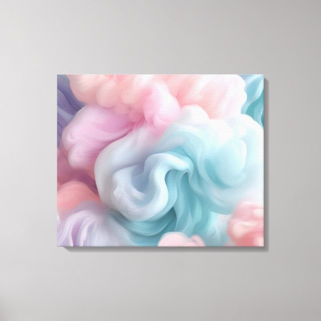 Cotton Candy Abstrakt Leinwanddruck (Vorderseite)