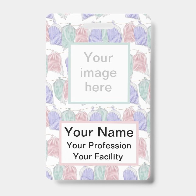 Cotton Candy Bags auf String-Abzeichen Ausweis (Vorderseite)