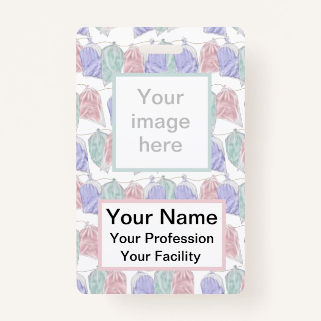 Cotton Candy Bags auf String-Abzeichen Ausweis (Vorderseite)