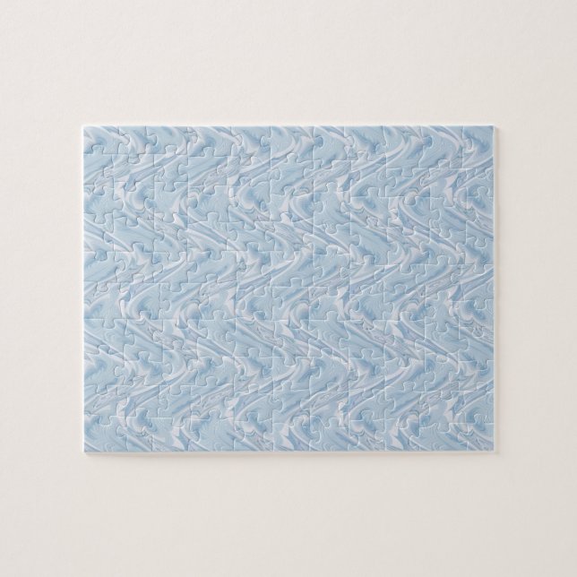 Cotton Candy Blue Abstrakt Puzzle (Horizontal)