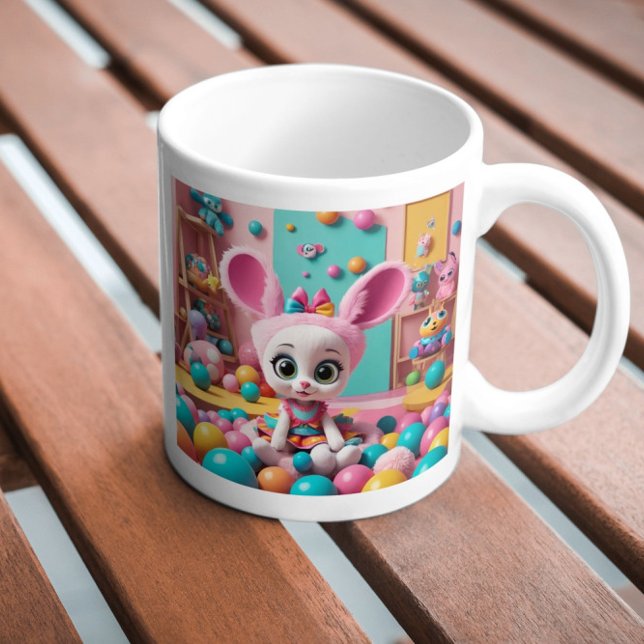"Cotton Candy Bunny Delight" Kaffeetasse (Von Creator hochgeladen)