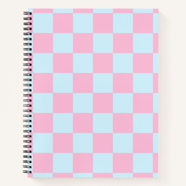 Cotton Candy Checkerboard Notizbuch (Vorderseite)