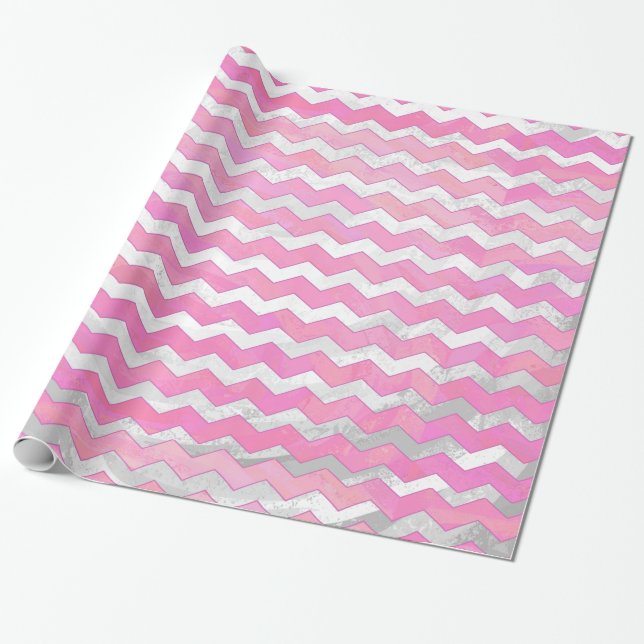 Cotton Candy Chevon Pattern Geschenkpapier (Ungerollt)