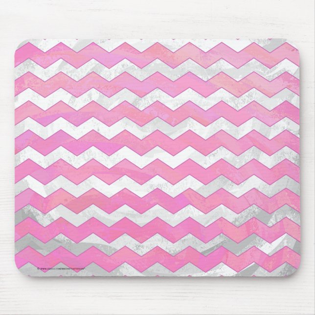 Cotton Candy Chevon Pattern Mousepad (Vorne)