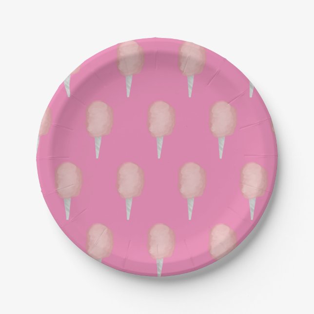 Cotton Candy Circus Karneval Pink Party Pappteller (Vorderseite)