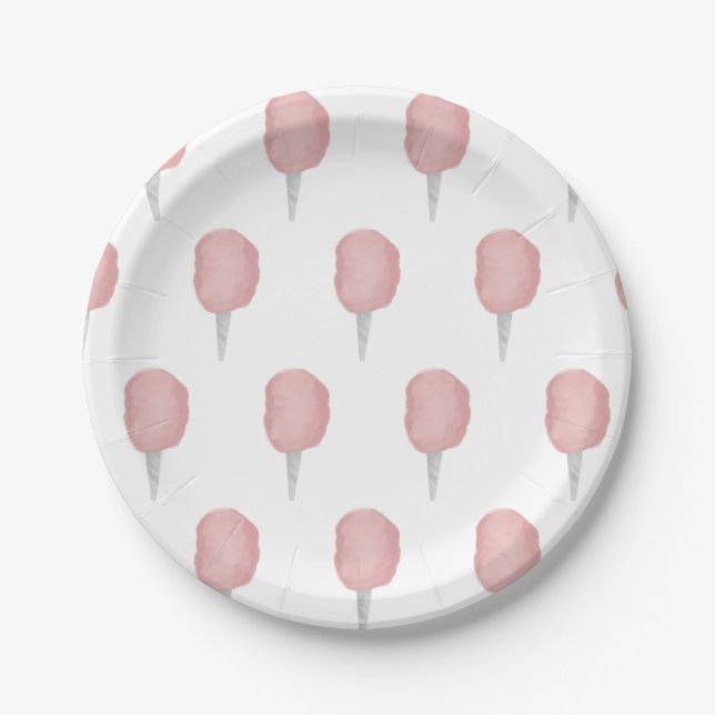 Cotton Candy Circus Karneval Pink Party Pappteller (Vorderseite)