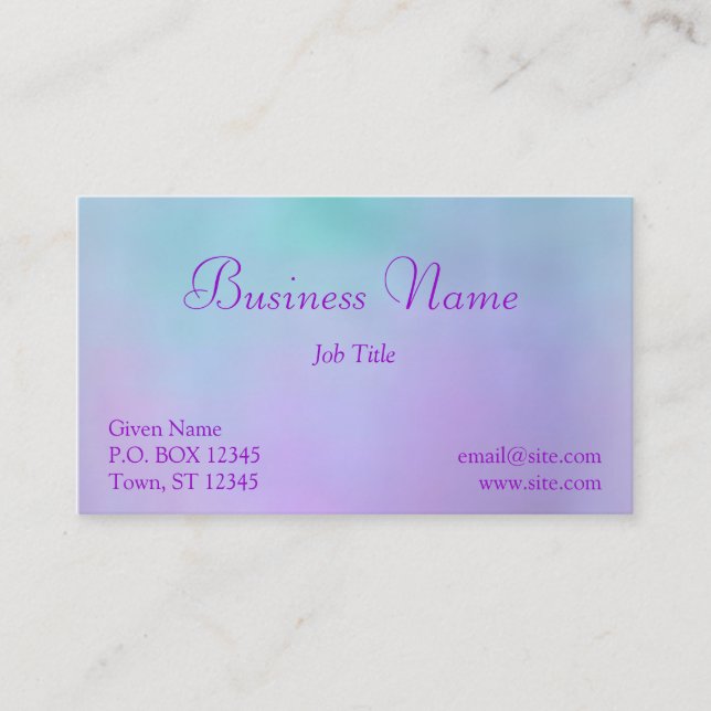 Cotton Candy Clouds Business Card Visitenkarte (Vorderseite)