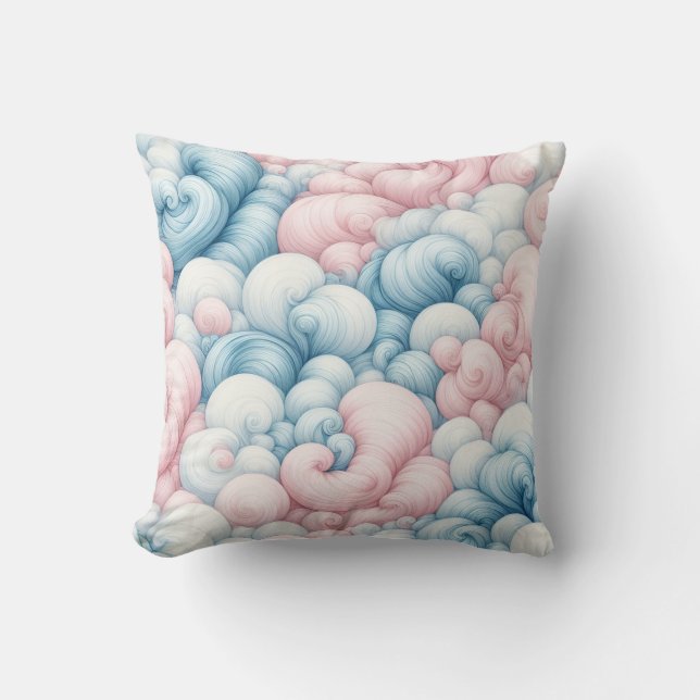Cotton Candy Clouds Kissen (Vorderseite)