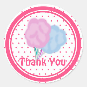 Cotton Candy Dots Runder Aufkleber