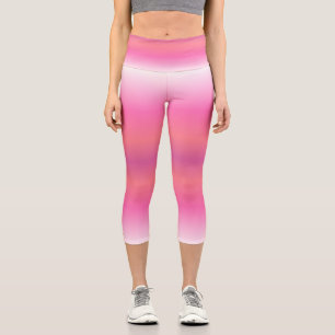 Cotton Candy Dreams - Gradient Capri Leggings