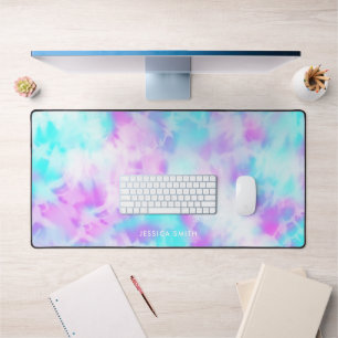 Cotton Candy Gefärbte Krawatte Muster Personalisie Schreibtischunterlage