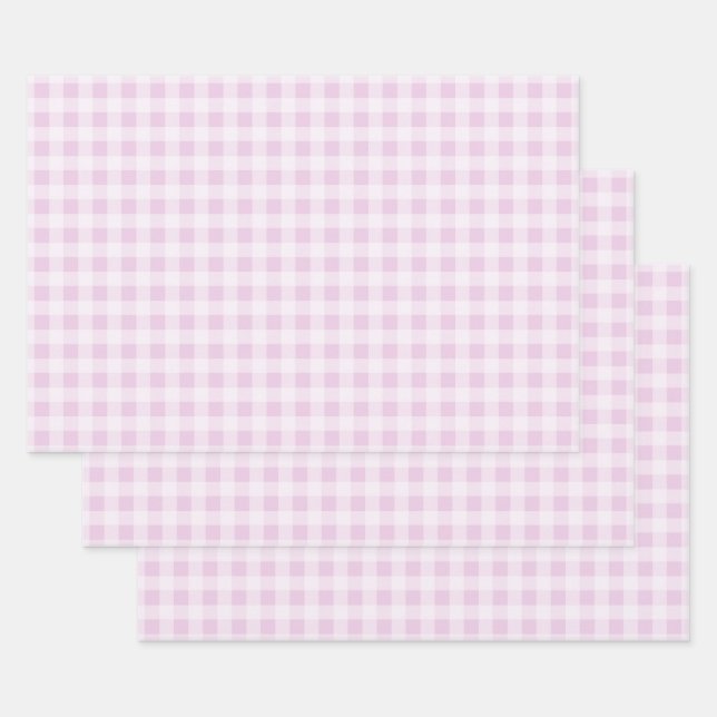 Cotton Candy Gingham Wrapping Paper Sheets Geschenkpapier Set (Set)
