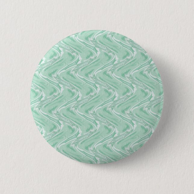 Cotton Candy Green Abstrakt Button (Vorderseite)