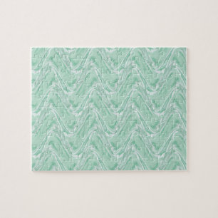 Cotton Candy Green Abstrakt Puzzle