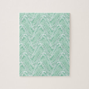 Cotton Candy Green Abstrakt Puzzle