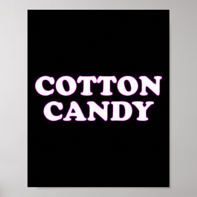 Cotton Candy Halloween Kostüm, so tun, als wäre ic Poster (Vorne)