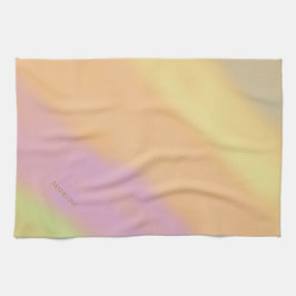 Cotton Candy Hues Pastel Stripes Name  Geschirrtuch