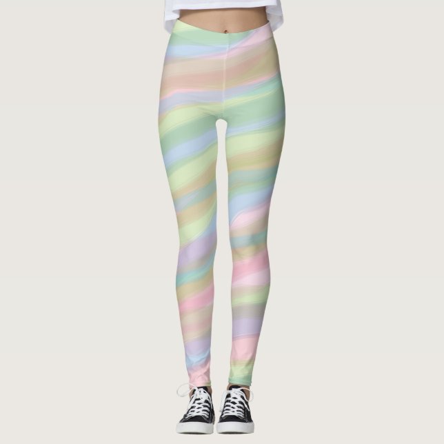 Cotton candy Leggings striped (Vorderseite)