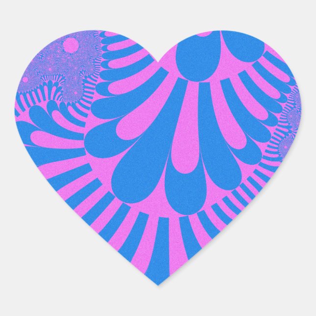 Cotton Candy Loop Herz-Aufkleber (Vorderseite)