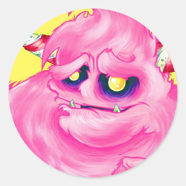 Cotton Candy Monster Stickers (Vorderseite)