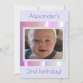 Cotton Candy Neon Design Picture Einladung