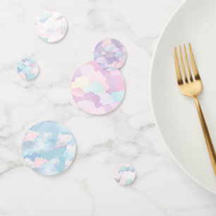 Cotton Candy Pastel Clouds Konfetti