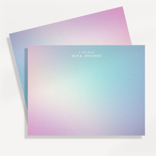 Cotton Candy Pastel Gradient Note Card Mitteilungskarte