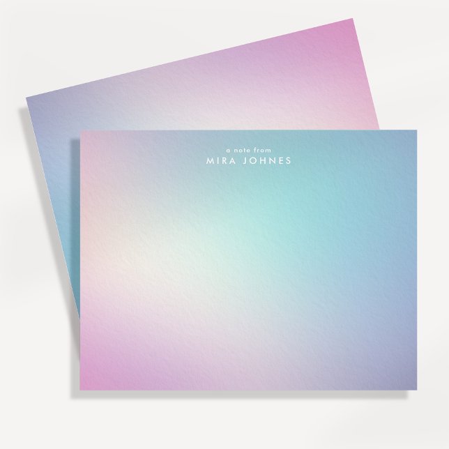 Cotton Candy Pastel Gradient Note Card Mitteilungskarte (Von Creator hochgeladen)