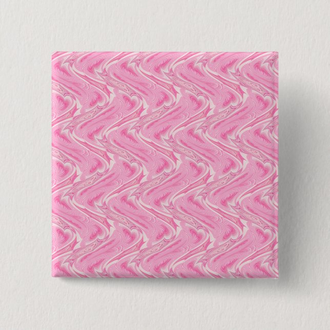 Cotton Candy Pink Abstrakt Button (Vorderseite)