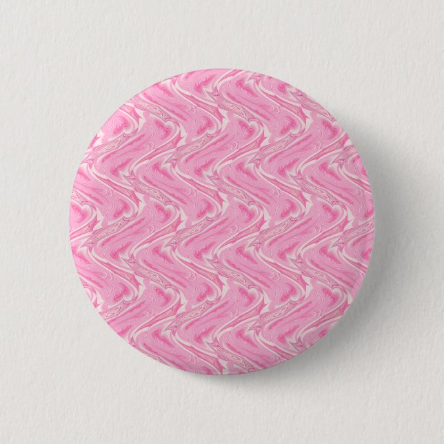 Cotton Candy Pink Abstrakt Button (Vorderseite)