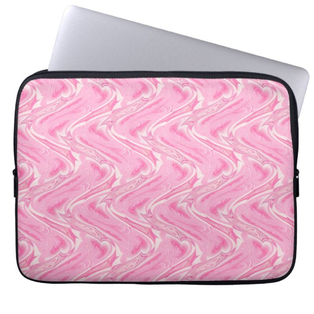 Cotton Candy Pink Abstrakt Laptopschutzhülle (Vorderseite)