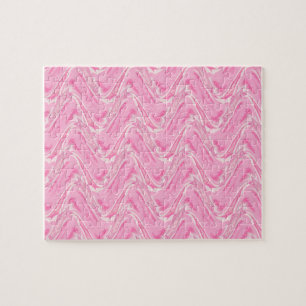 Cotton Candy Pink Abstrakt Puzzle