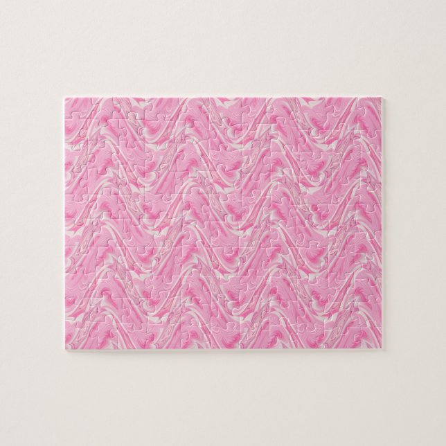 Cotton Candy Pink Abstrakt Puzzle (Horizontal)
