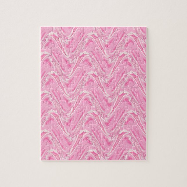 Cotton Candy Pink Abstrakt Puzzle (Vertikal)
