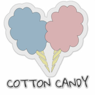 Cotton Candy Pink Blue Aufkleber